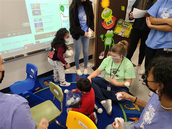 Child Development Preschool snowball tag.
